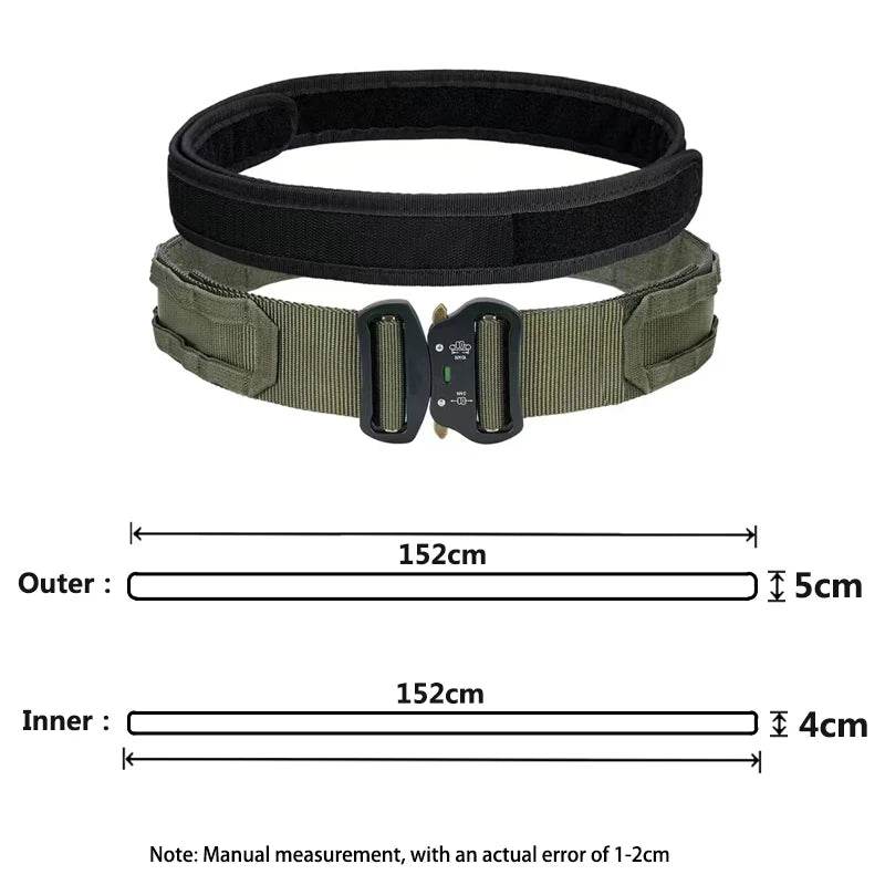 Military Double-Layer Belt for Tactical Gear Use - Military-Outdoors.com