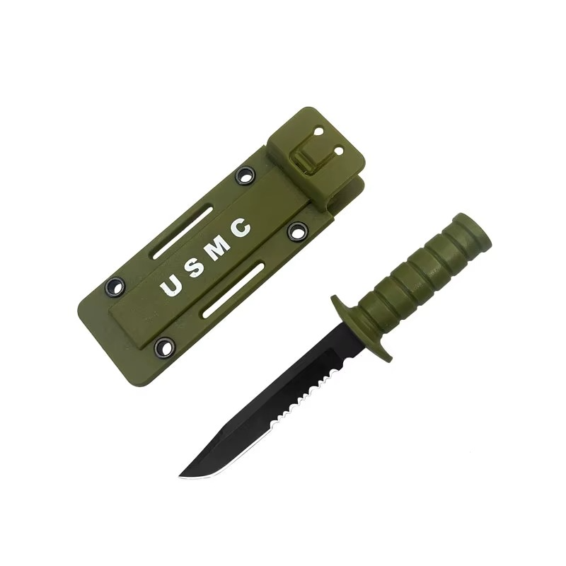 Mini Survival Knife With Chain Holder and Sheath Military-Outdoors.com
