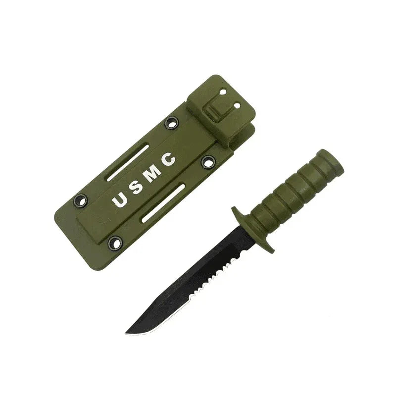 Mini Survival Knife With Chain Holder and Sheath Military-Outdoors.com