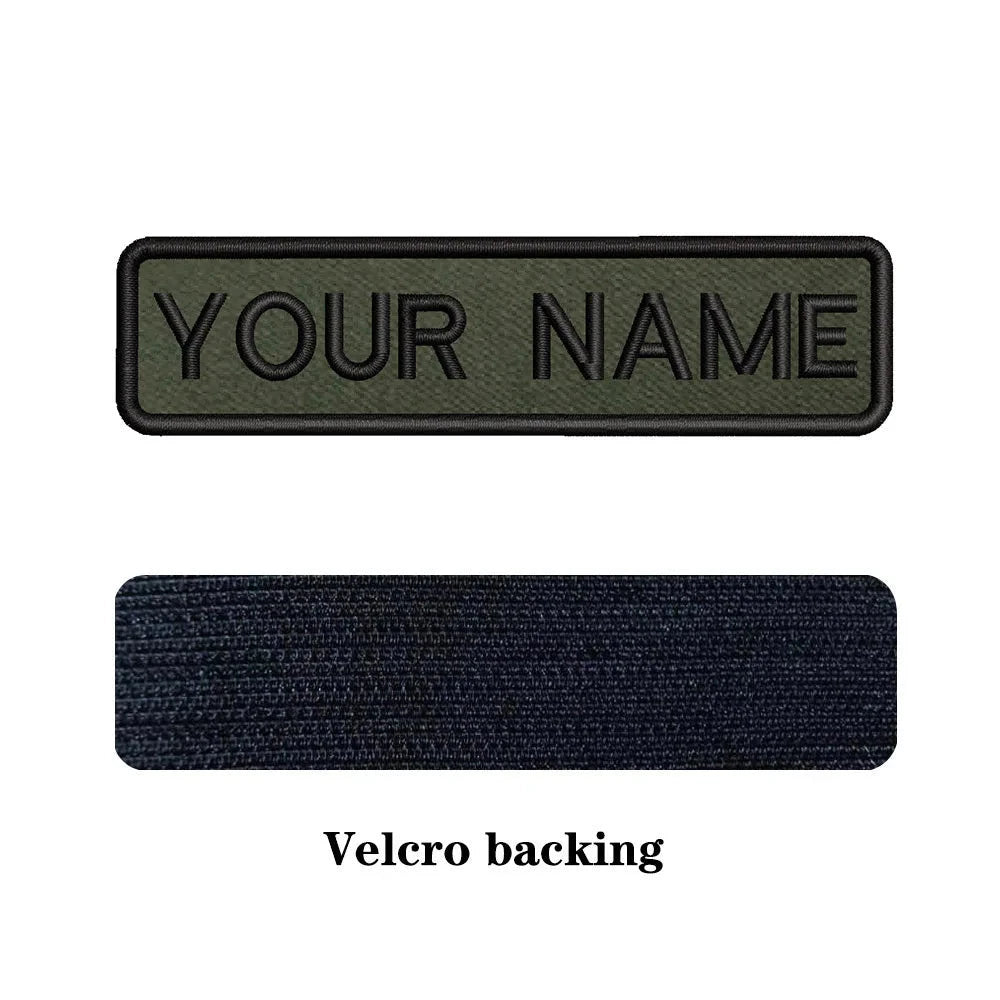 Custom army logo military name patch for clothes with Velcro backing in olive green