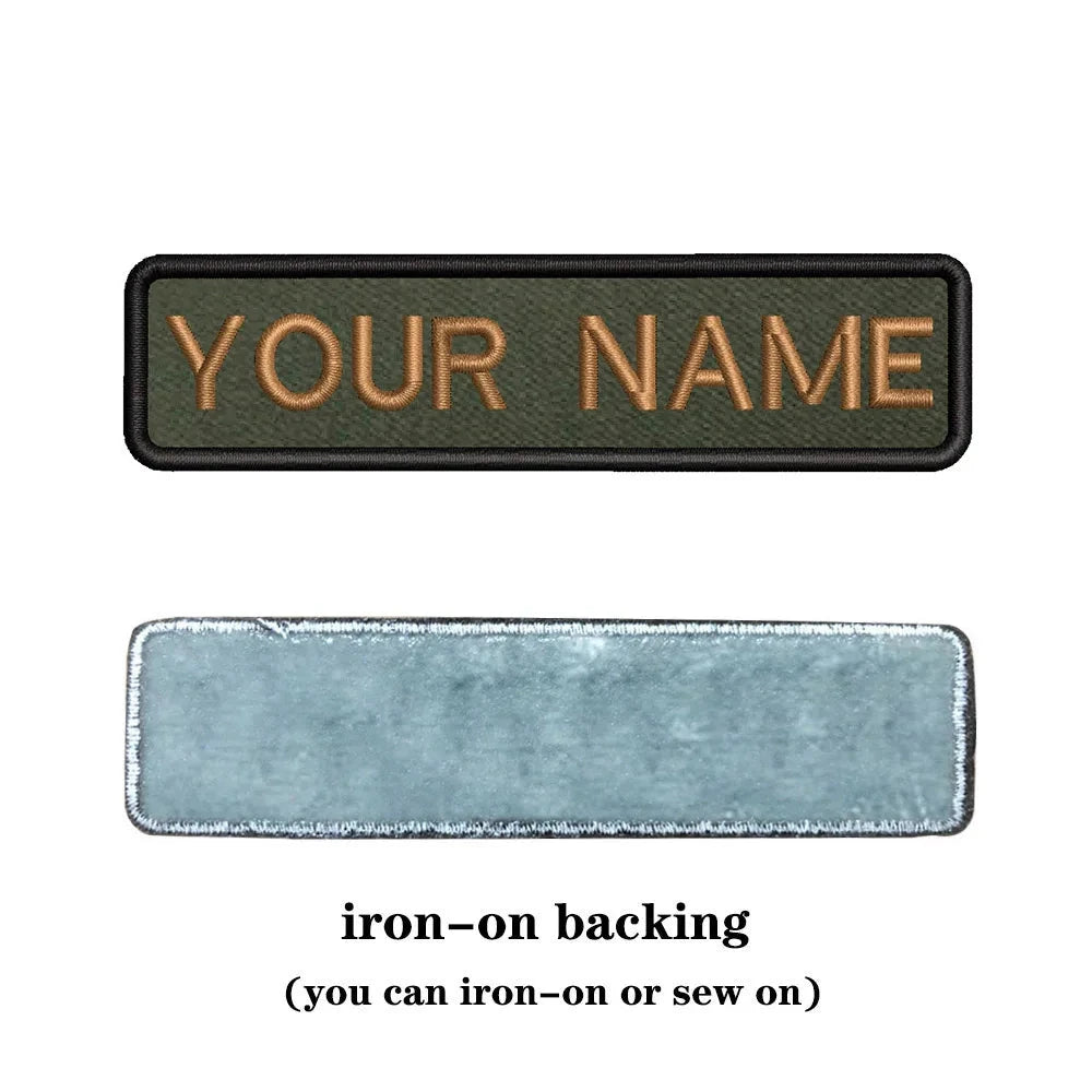 Custom army logo military name patch for clothes with iron-on backing for easy application
