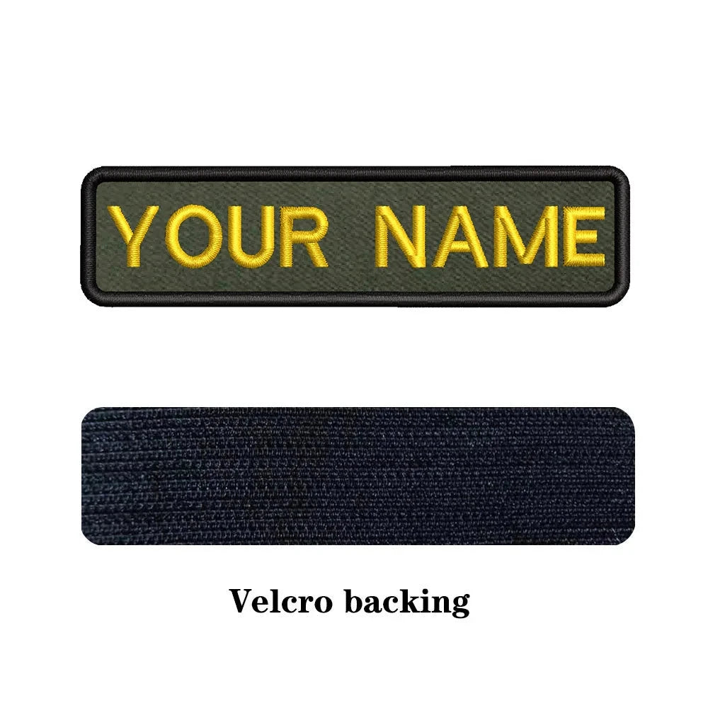 Custom Army Logo Military Name Patch for Clothes with Velcro backing for easy attachment