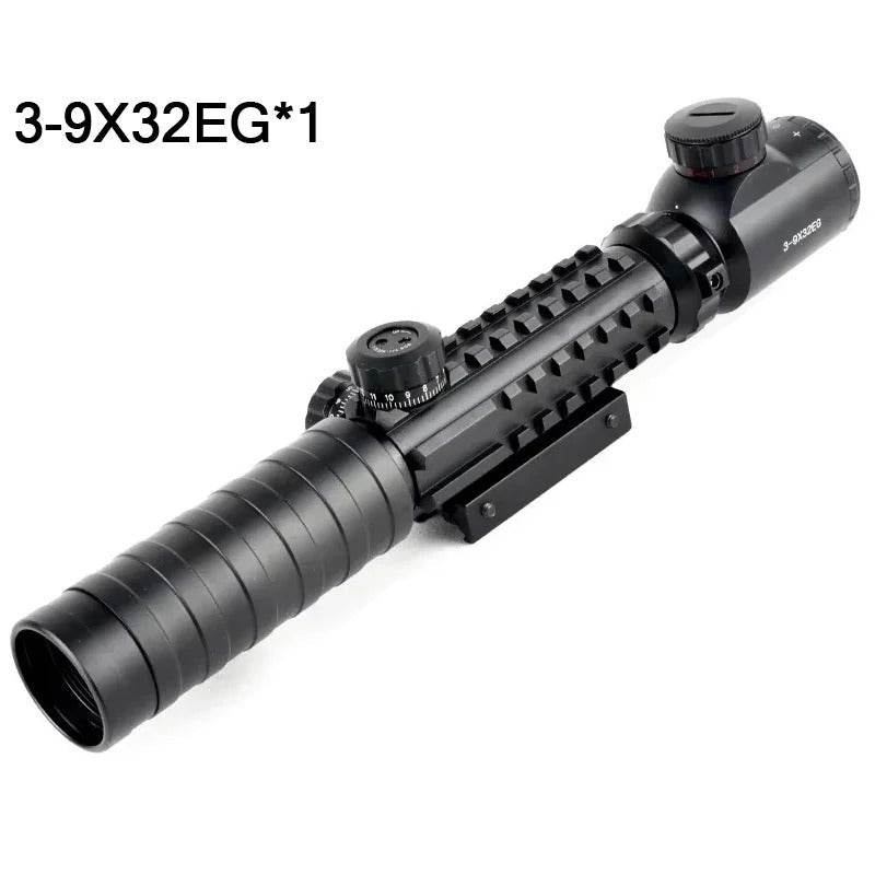 4-in-1 Rifle Scope Combo - 3-9x32mm Red Dot Sight Laser and Slot Riser - Military-Outdoors.com