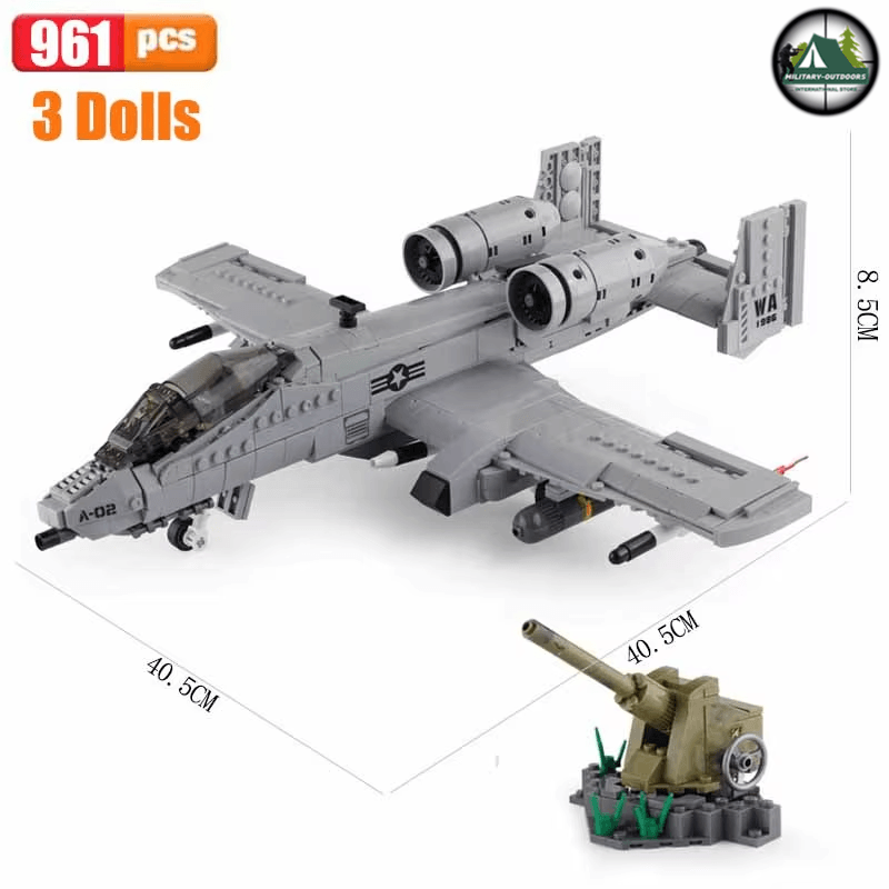 A10 Bomber Plane Building Blocks 3D Model Toys Set - Military-Outdoors.com