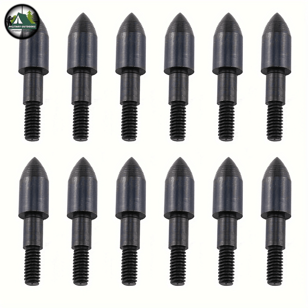 12 Pcs Archery Field Points Tips - Military-Outdoors.com