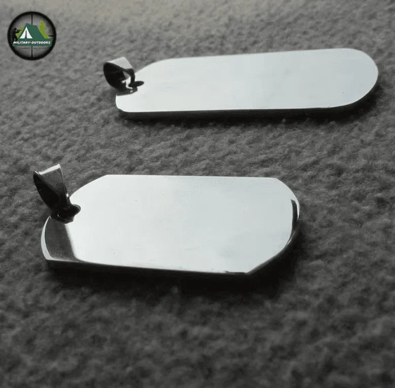 2pcs Blank Army Dog Tags for Laser Engraving - Military-Outdoors.com
