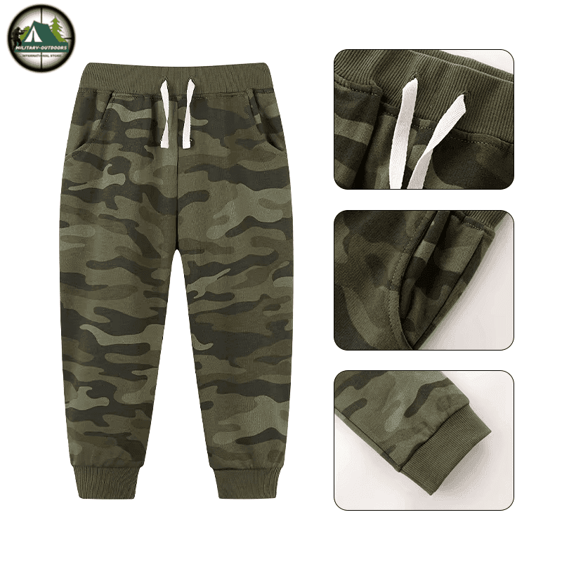 Military-Outdoors Boys Camouflage Sweatpants Durable Joggers - Military-Outdoors.com
