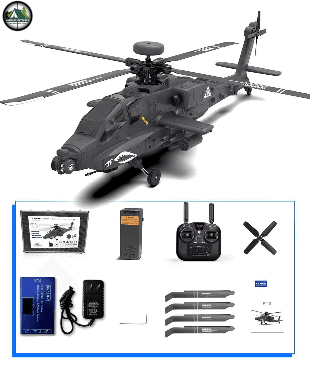 1:32 F11 AH-64D Apache RC Helicopter - Military-Outdoors.com