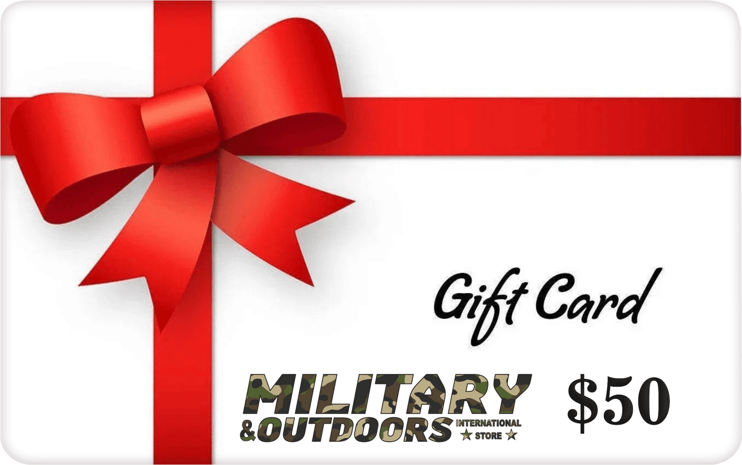 Military Outdoors Gift Card for Perfect Gift - Military-Outdoors.com