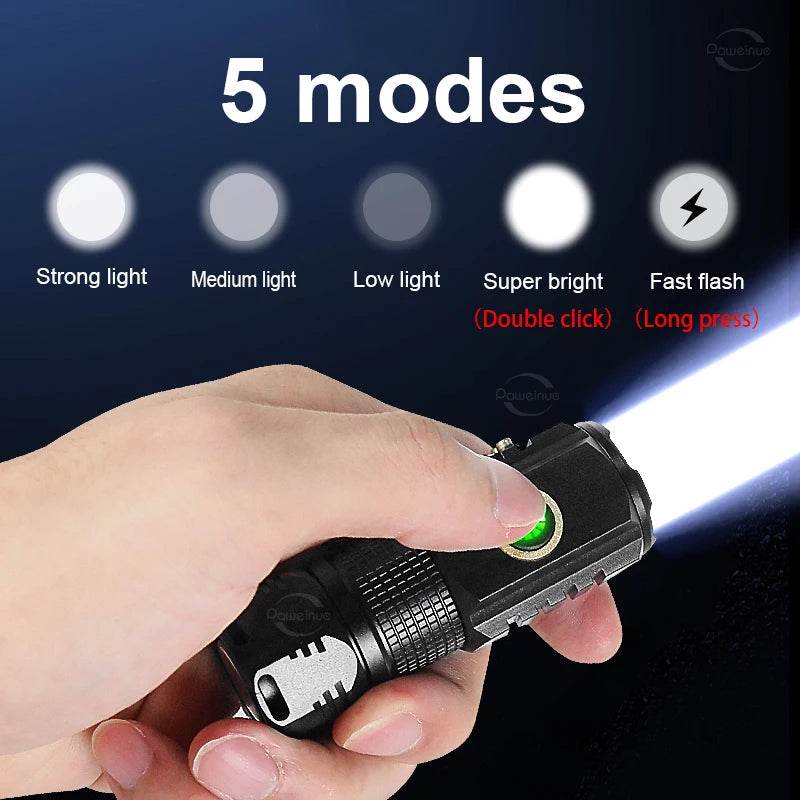 Military Mini Powerful Flashlight with Type-C Charging - Military-Outdoors.com