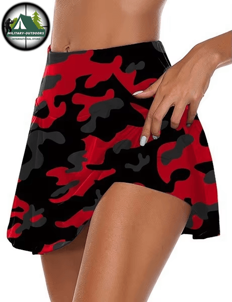 Sexy High Waist Camo Culottes - Military Outdoors Fashionable Skirt - Military-Outdoors.com