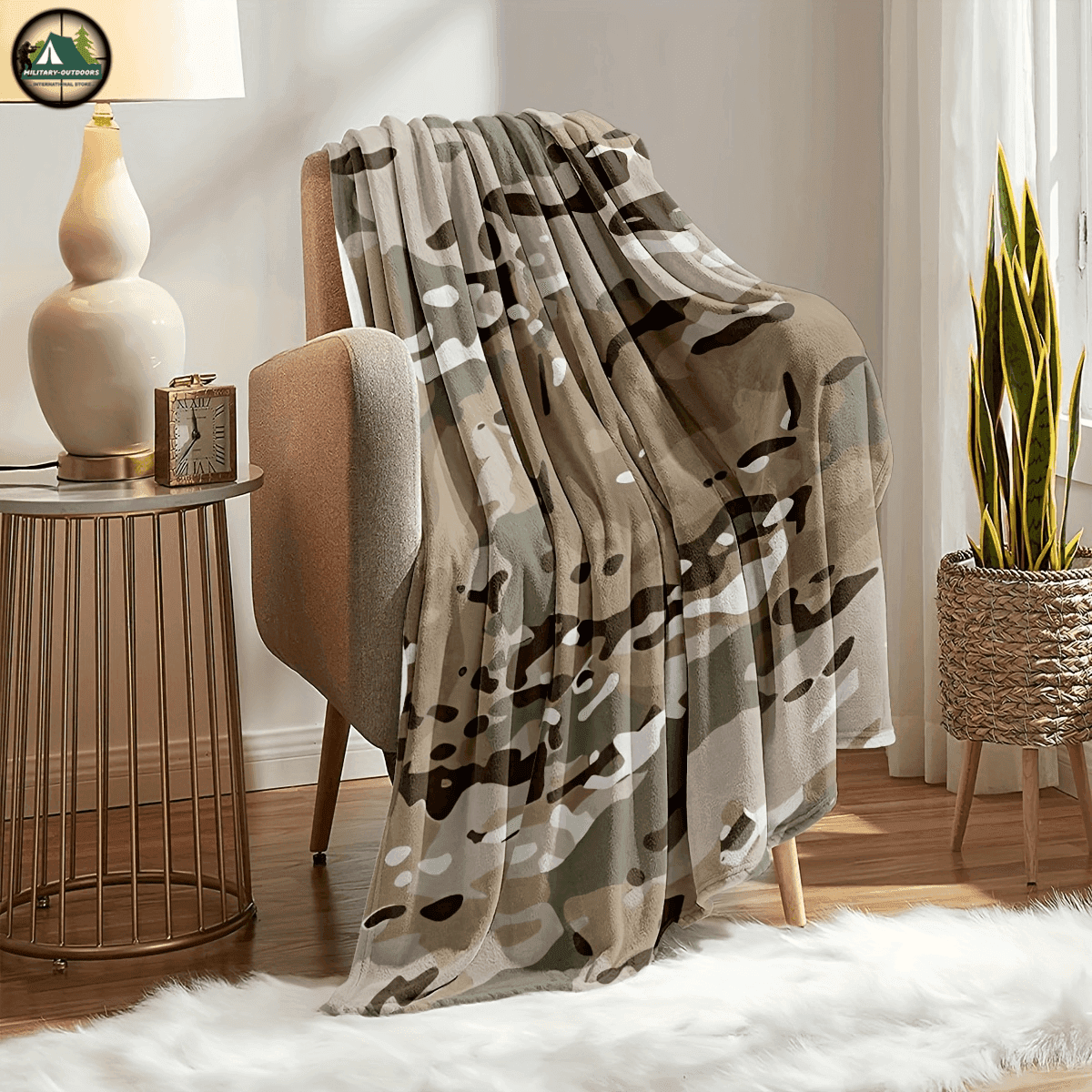 Military-Outdoors Camouflage Flannel Blanket - Military-Outdoors.com