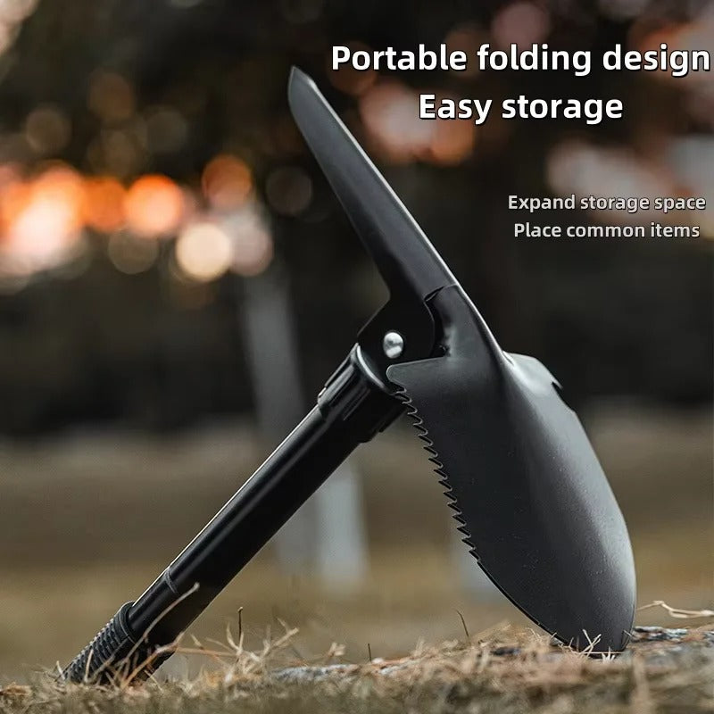 Multifunctional folding shovel with portable design for easy storage