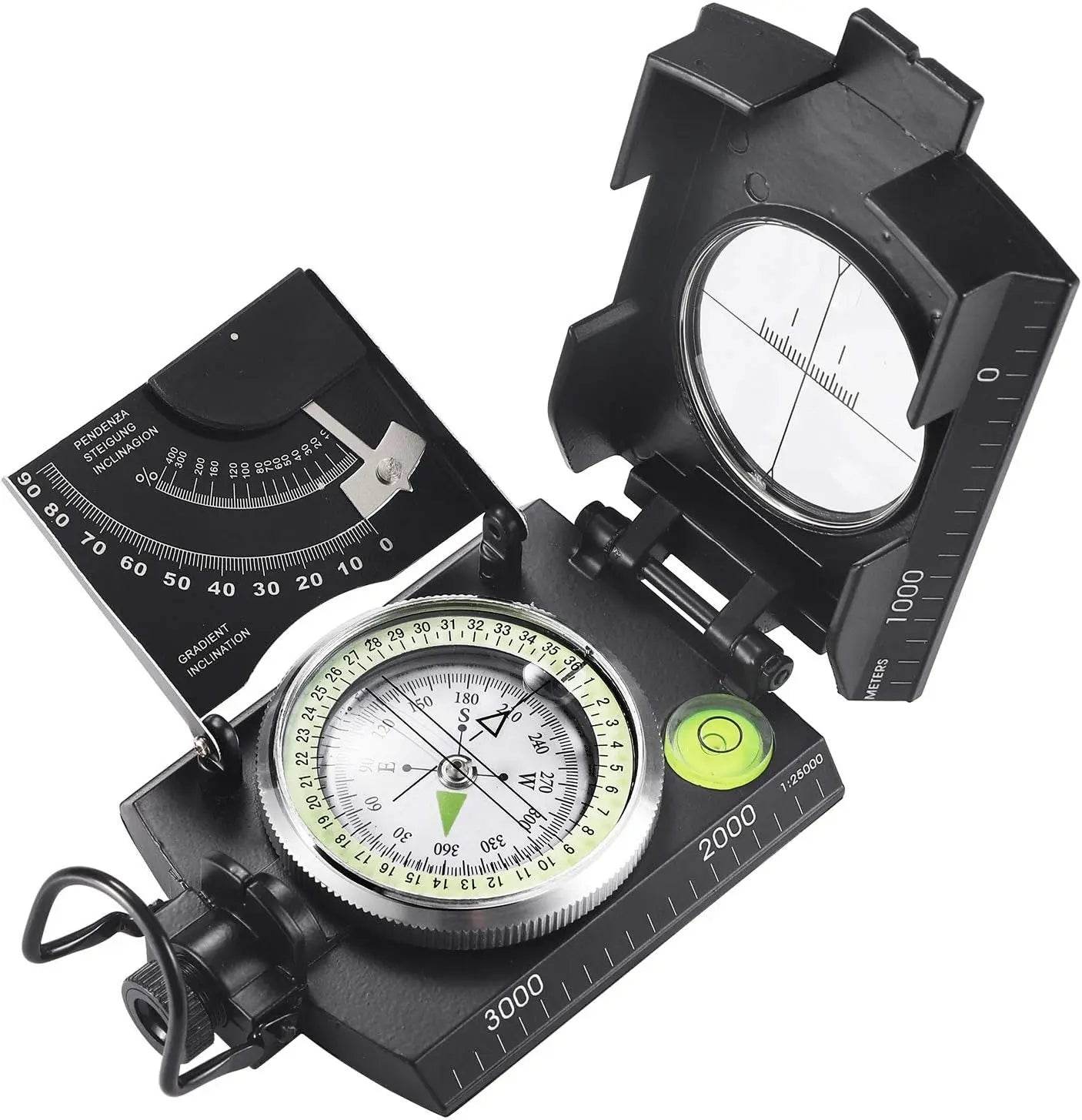 Multifunctional All Metal Military Compass - Military-Outdoors.com