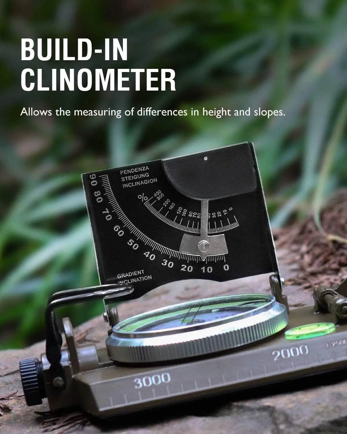 Multifunctional All Metal Military Compass - Military-Outdoors.com
