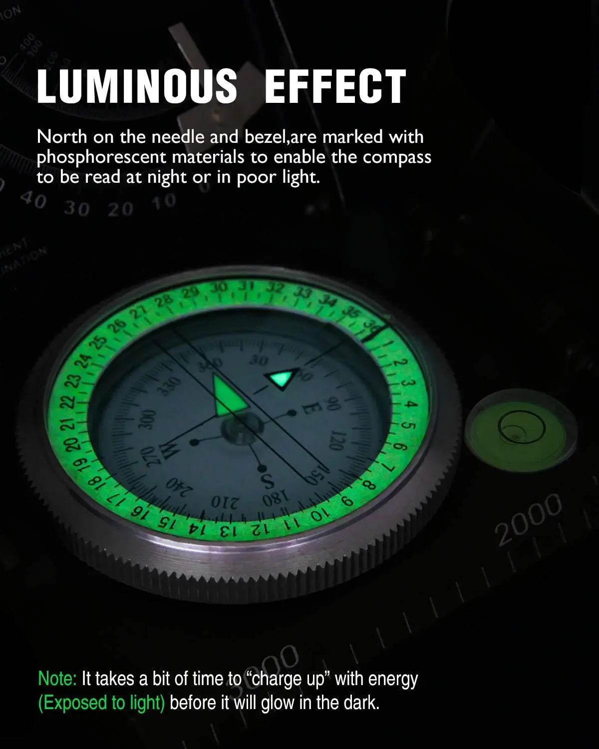 Multifunctional All Metal Military Compass - Military-Outdoors.com