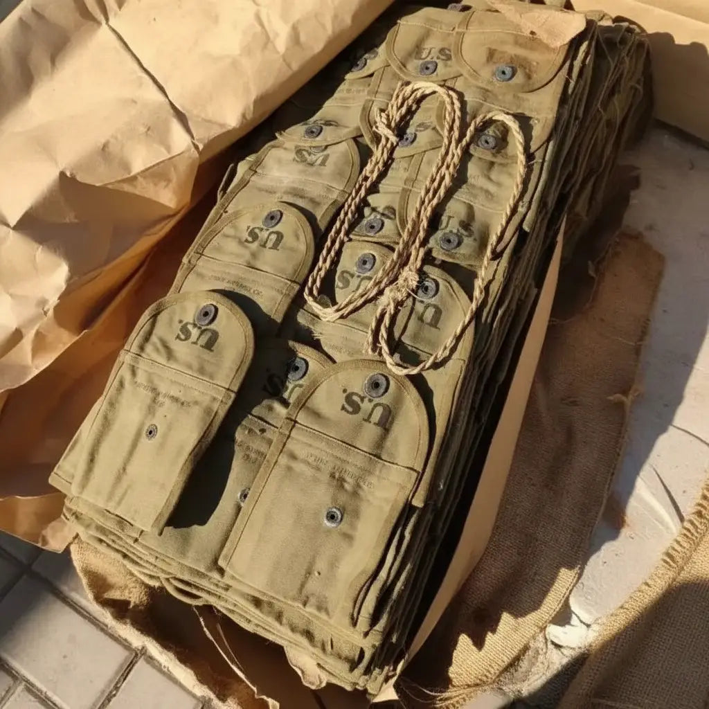 MILITARY SURPLUS: ORIGINAL WWII US Army M1 M2 Carabine Magazine Pouch Hi-Q1943 - Military-Outdoors.com