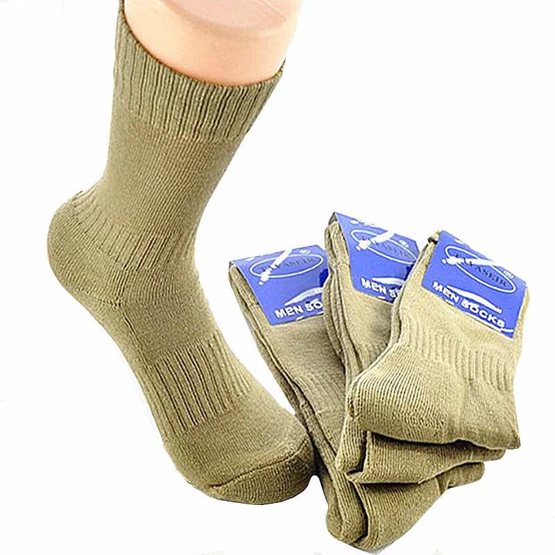 Olive Green outdoor crew socks suitable for outdoor activities and comfort