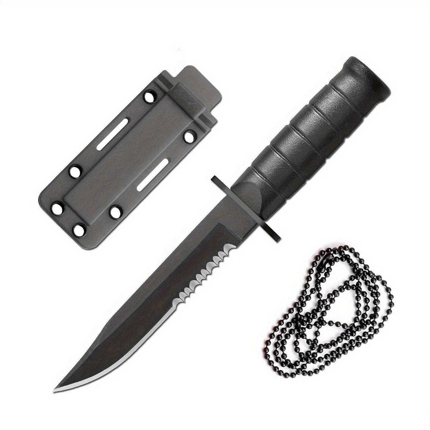 Mini Survival Knife With Chain Holder and Sheath - Military-Outdoors.com