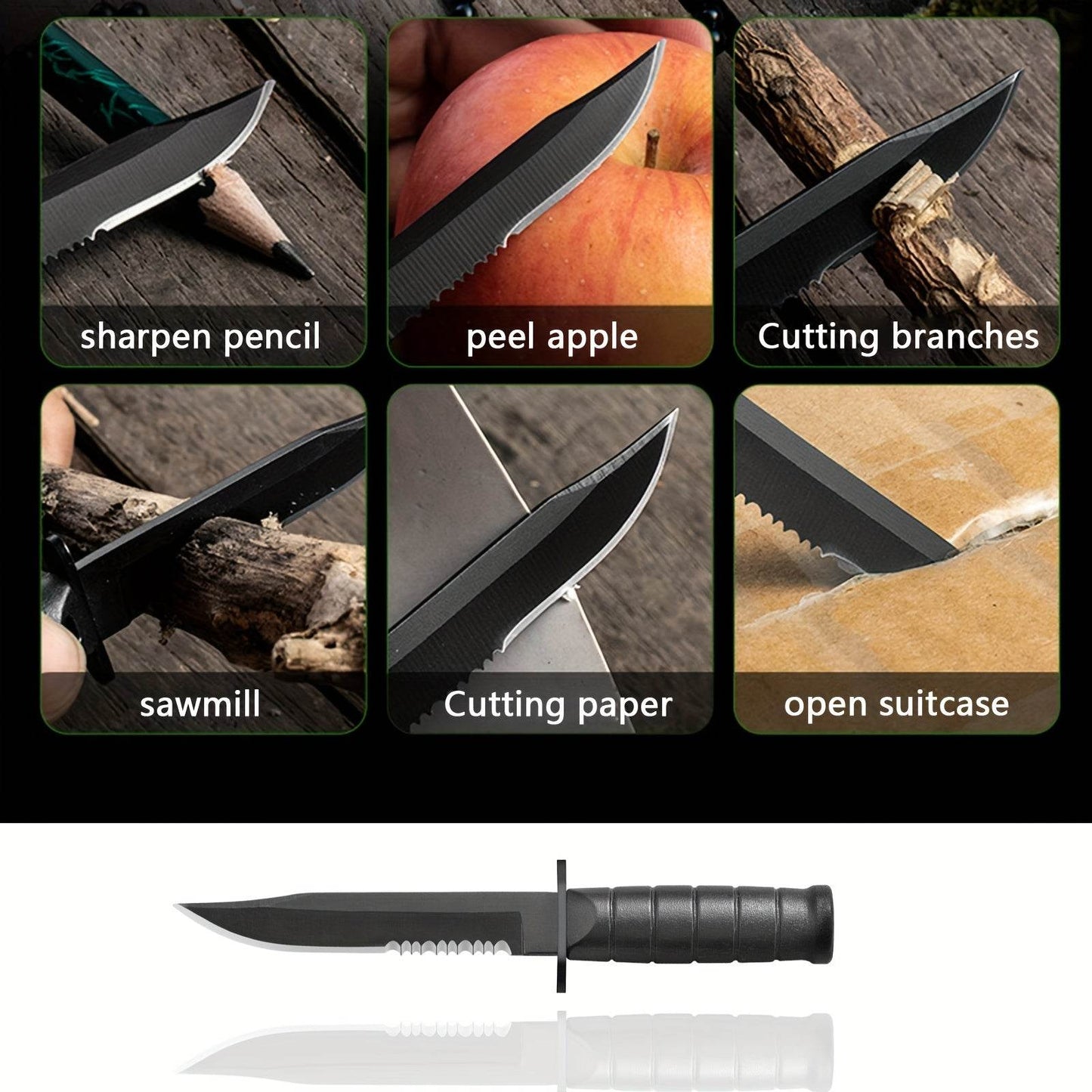 Mini Survival Knife With Chain Holder and Sheath - Military-Outdoors.com