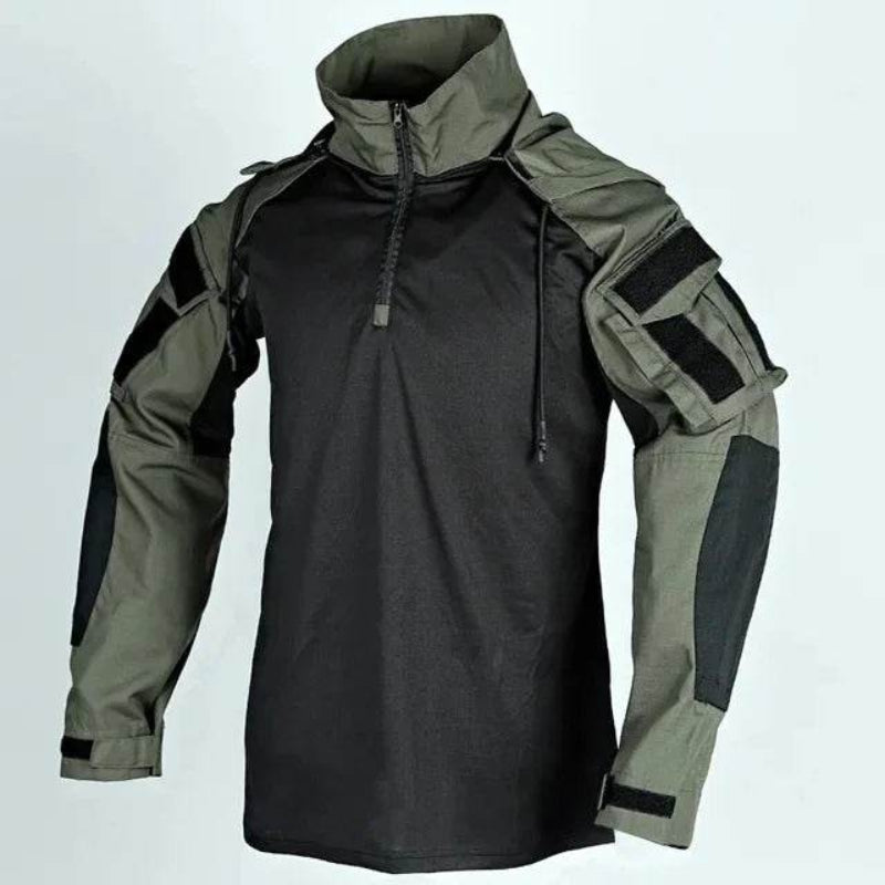 Military-Outdoors T-Shirt in Black and Olive for outdoor long sleeve shirt