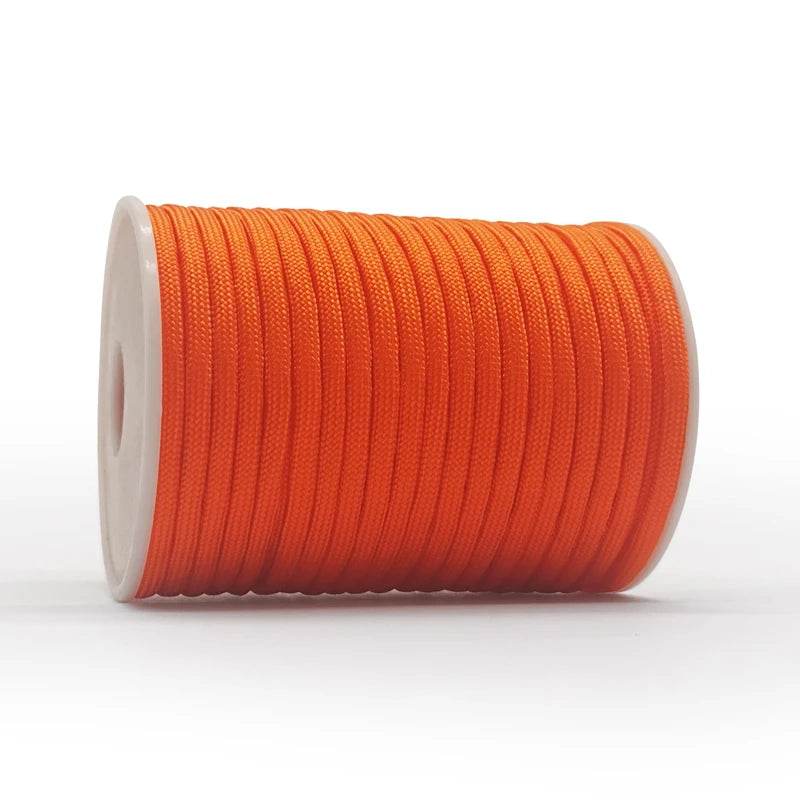 Bright orange outdoor paracord rope for camping and survival