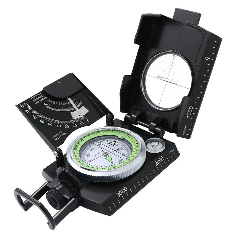 Professional outdoor compass with adjustable sighting for navigation