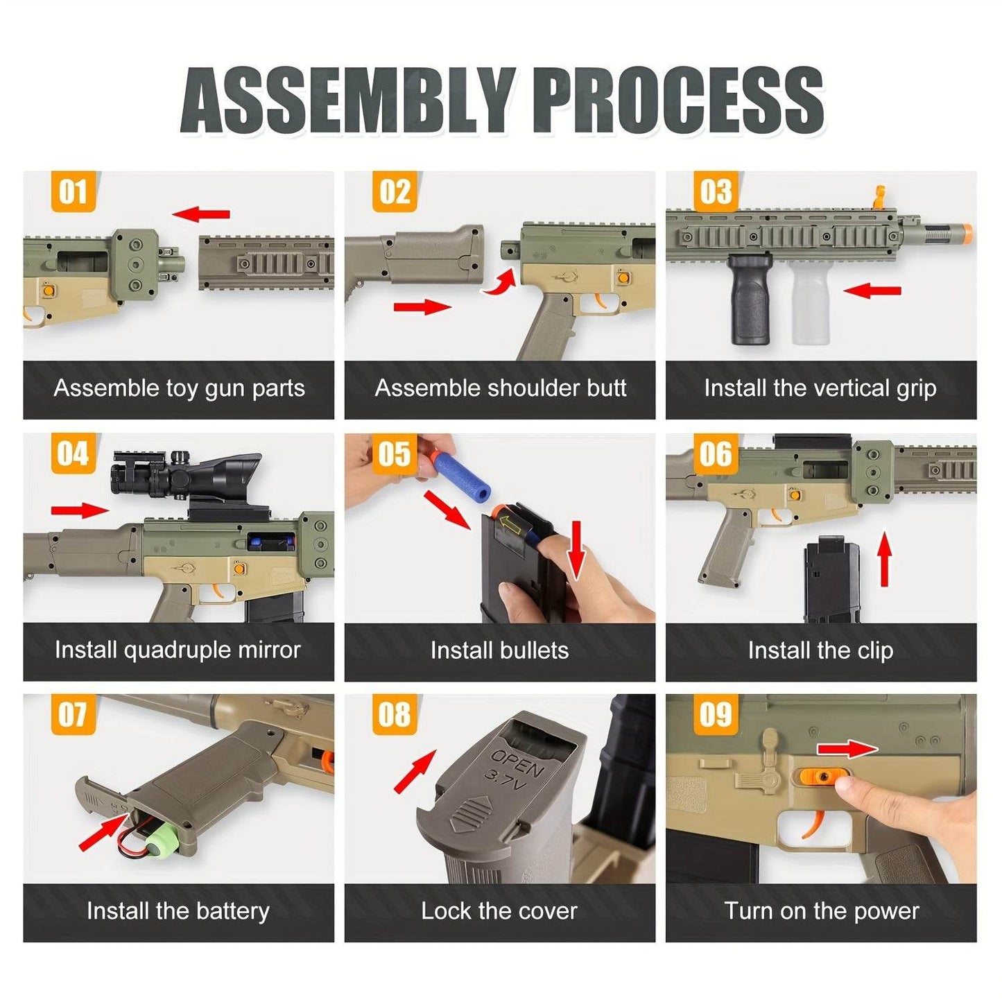 Soft Bullet Realistic Toy Gun with Scope - Military-Outdoors.com