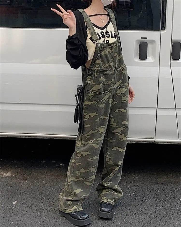 Camo American Style Denim Jumpsuits for Women - Military-Outdoors.com