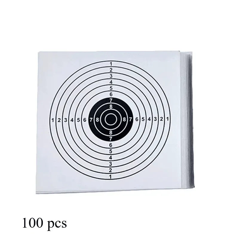 100 Pack of Tactical Shooting Targets Box with Multiple Ring Targets for Shooting Practice
