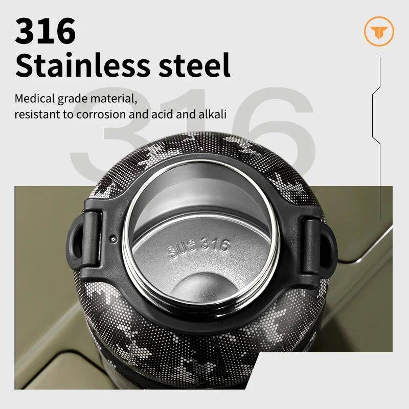 TKK 950ml Stainless Steel Thermos - Durable Vacuum Cup - Military-Outdoors.com