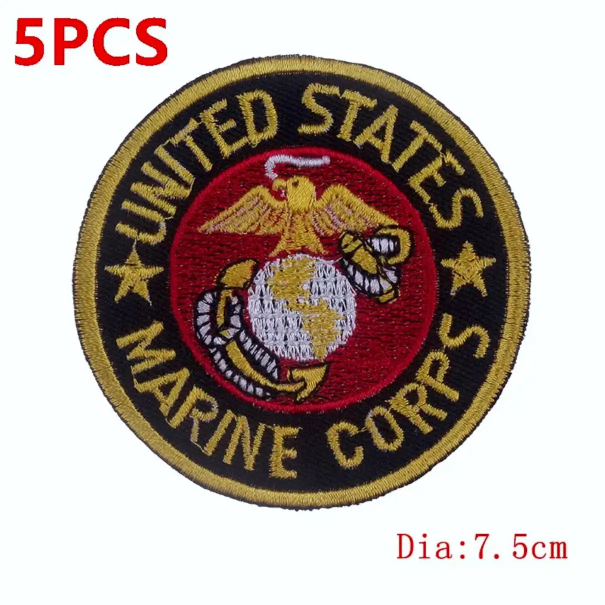 US Army embroidered patch featuring the United States Marine Corps emblem in vibrant colors