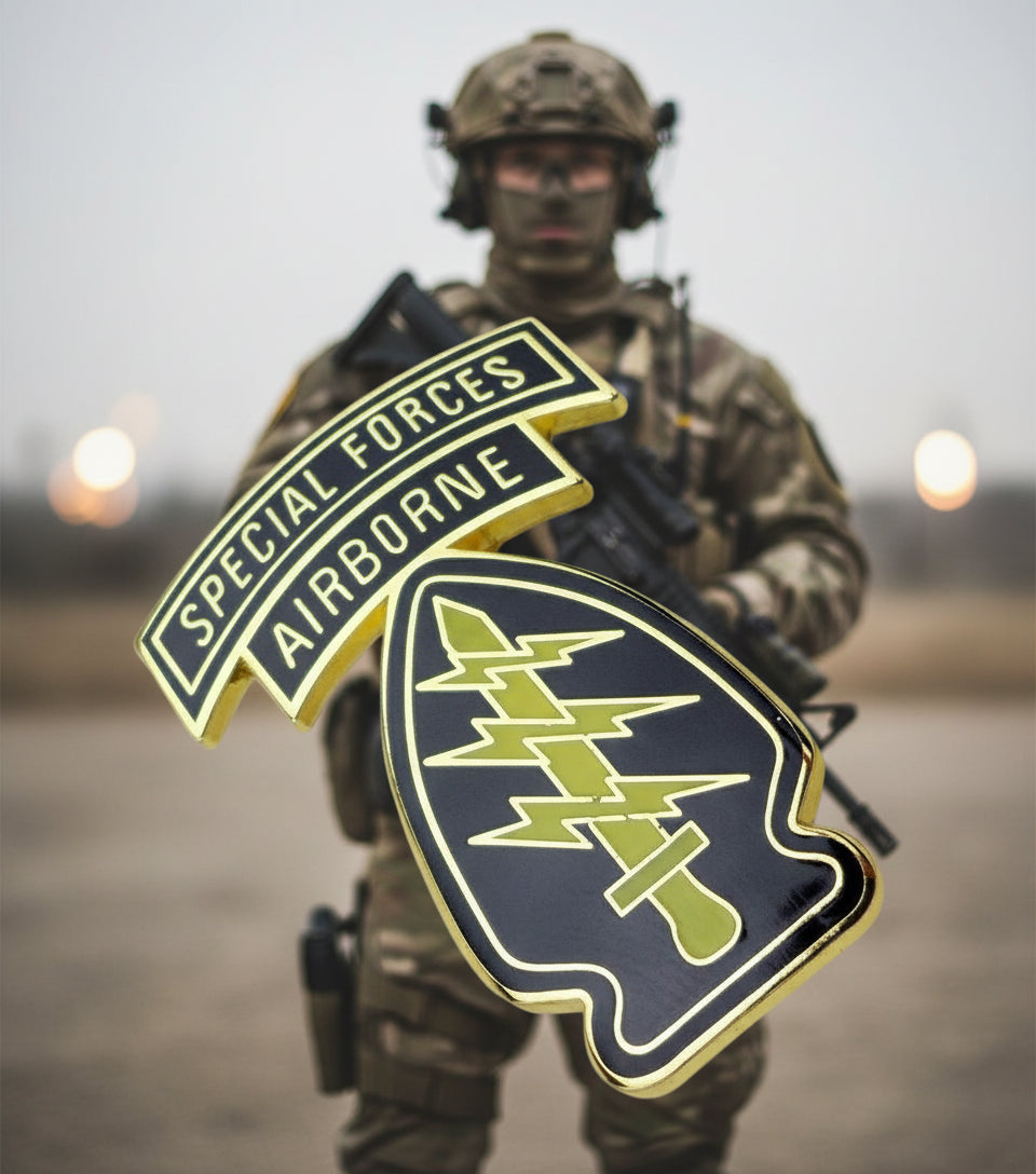 Pair Of US Army Green Beret Badge - Special Forces Airborne - Military-Outdoors.com
