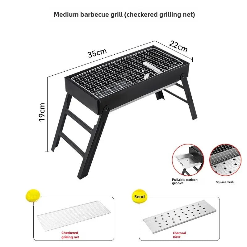 Dimensions Portable Charcoal Barbecue Grill Set Military-Outdoors.com