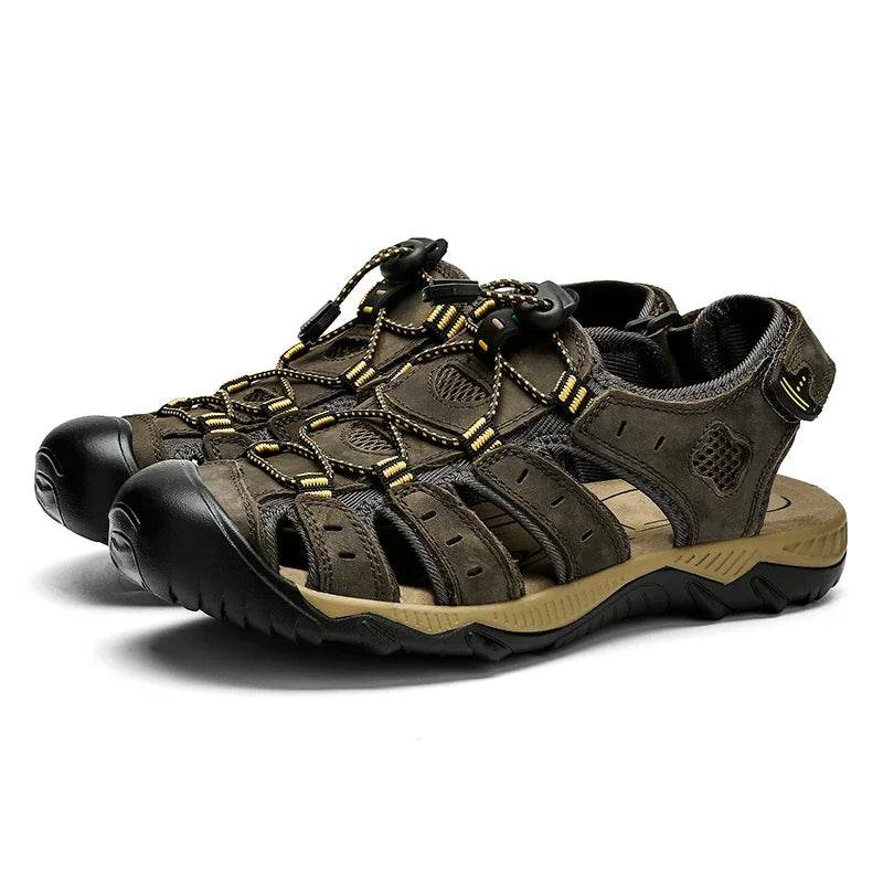 Military-Outdoors Big Size Leather Sandals - Military-Outdoors.com