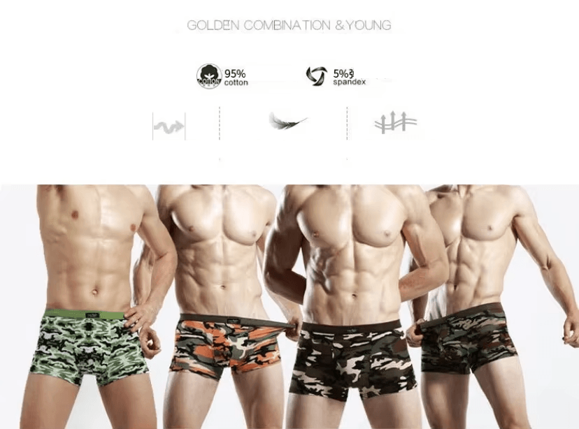 4Pcs Mens Boxers Camouflage Military Panties - Military-Outdoors.com