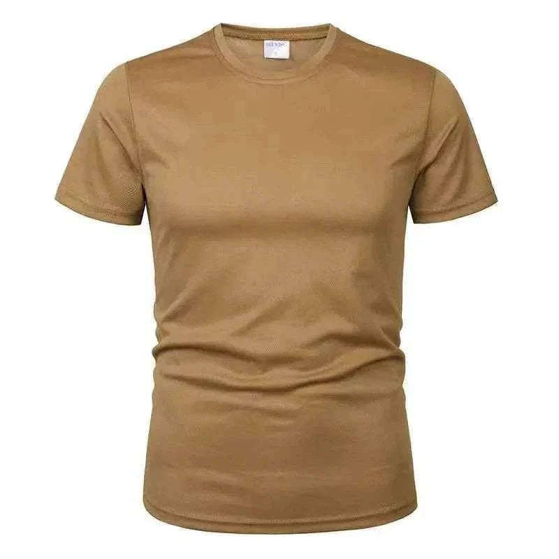 Tactical short sleeve shirt in tan color designed for comfort and durability during outdoor activities