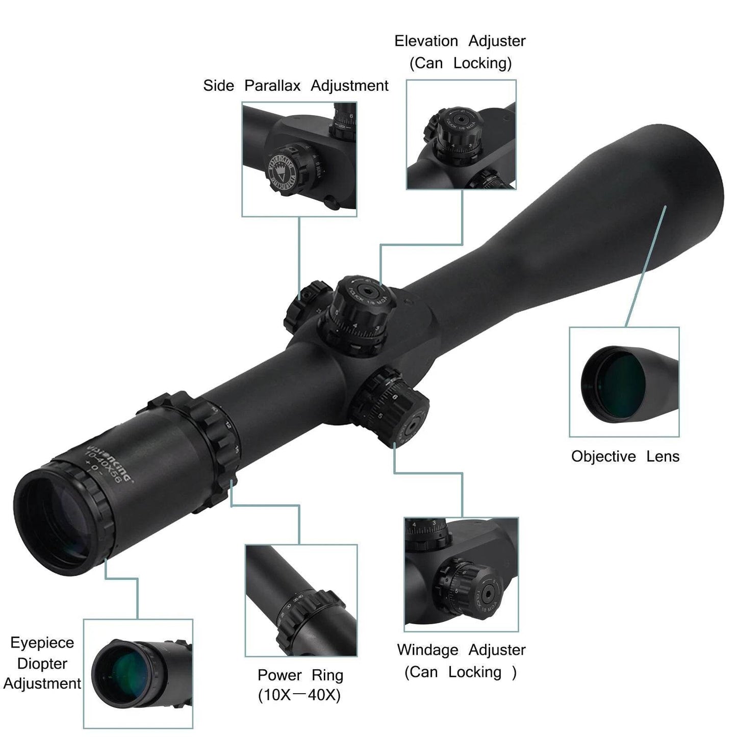 40x56 T Military Riflescope Long Range Sniper Aim - Military-Outdoors.com
