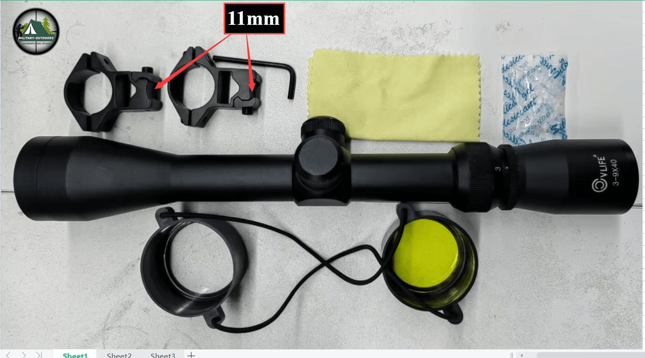 Tactical Rifle Scopes 3X-9X Magnification - Military-Outdoors.com