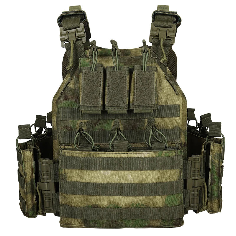 Military tactical vests designed for strength and utility, featuring multiple pockets and durable materials