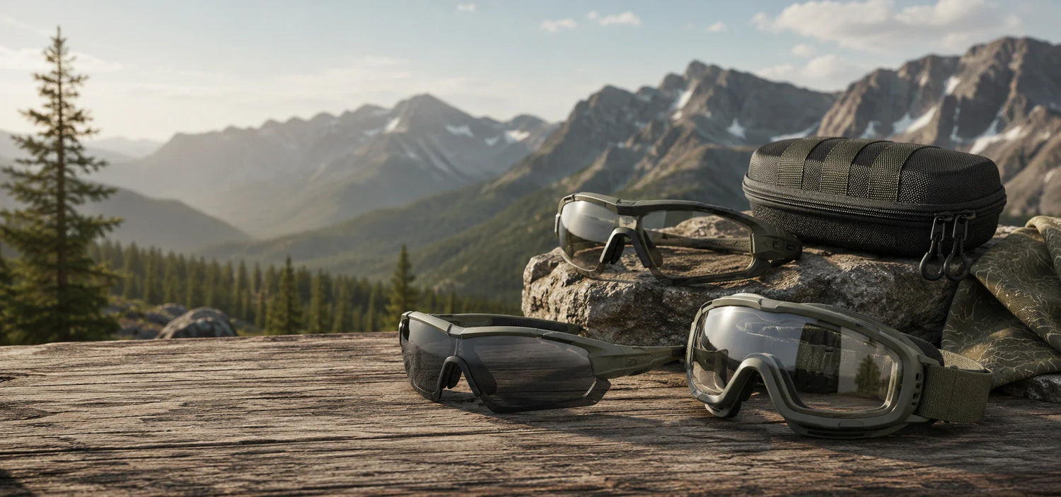 Outdoor adventure eyewear collection featuring versatile goggles in multiple colors for all your outdoor activities
