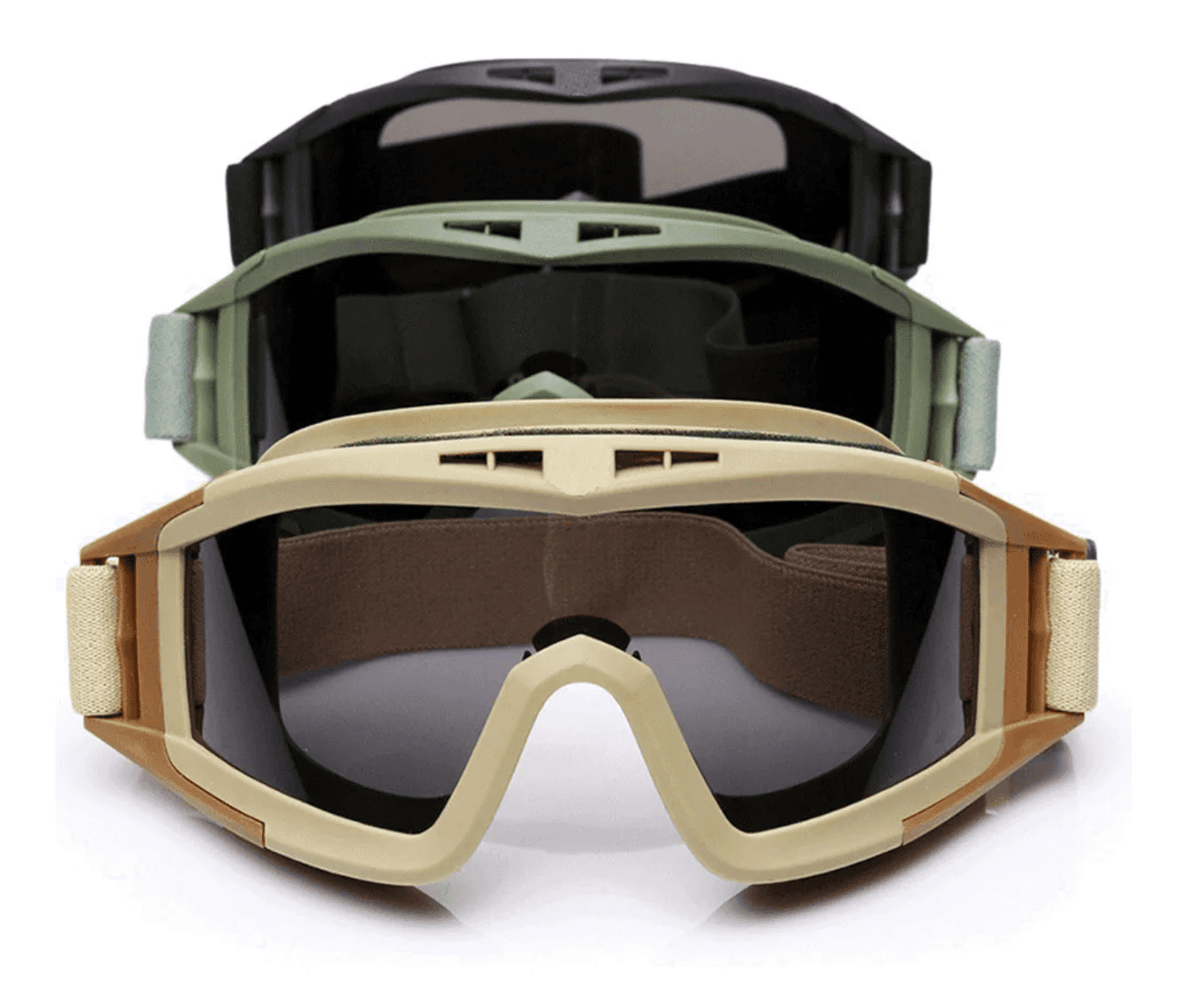 Outdoor adventure eyewear collection featuring versatile goggles in multiple colors for all your outdoor activities