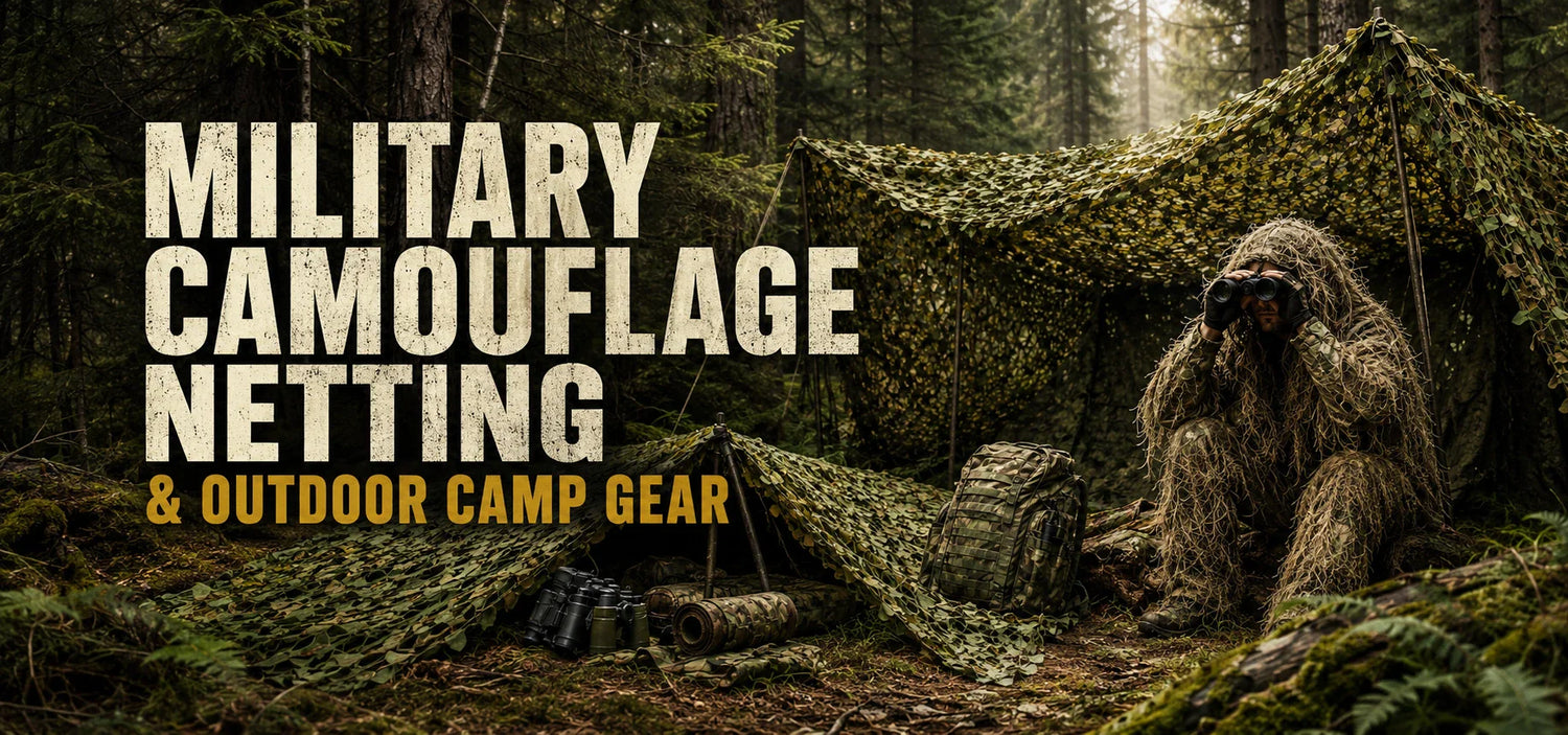 Military camouflage netting design featuring a blend of green leaves and shades for effective concealment
