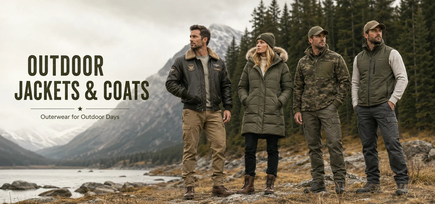 All-weather military coats featuring durable camo design for protection in various conditions