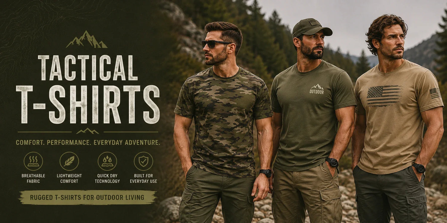 Tactical short sleeve t-shirts featuring durable camouflage design for outdoor adventures and military use