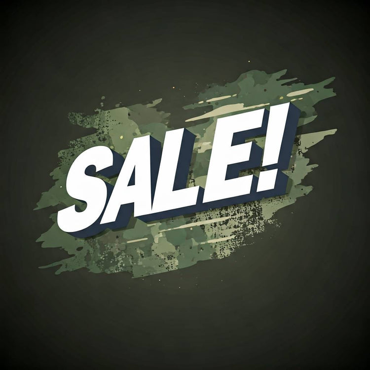 Graphic announcing a vibrant sale with bold text on a textured background