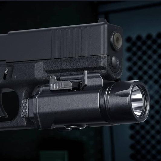 1600 lumens rail-mounted light for tactical firearms with adjustable brightness