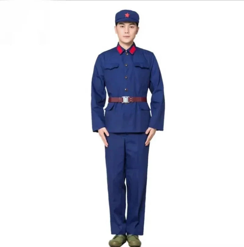1965s Chinese Navy uniform in blue with belt for military reenactment