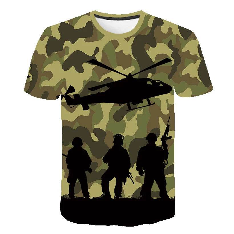 Kids Boys 3D Printed Camouflage T-Shirt - Military-Outdoors.com