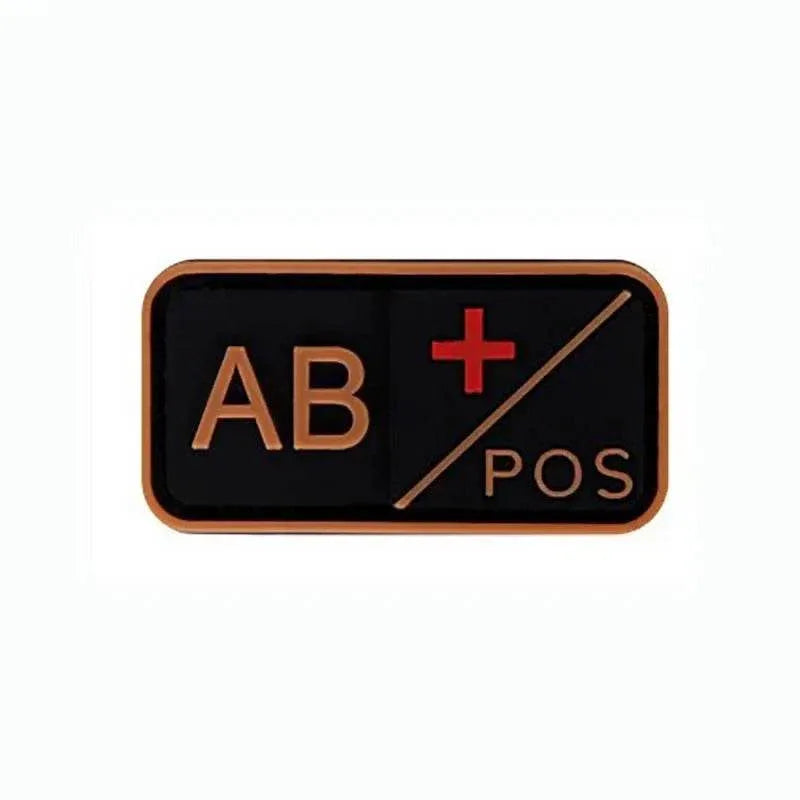 3D PVC Blood Type Hook and Loop Patches - Military-Outdoors.com